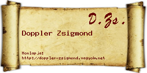 Doppler Zsigmond névjegykártya