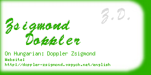zsigmond doppler business card